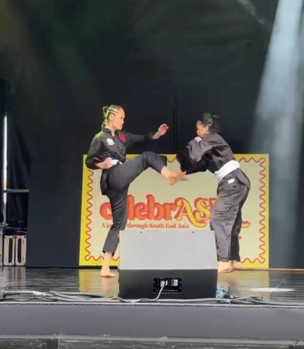 Ganda sparring performance on the CelebrAsia stage