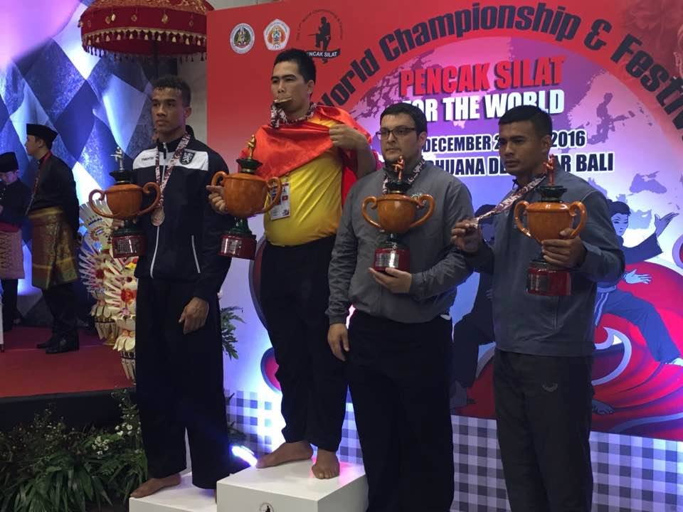 Samir Ghanim on the podium at World Championships 2016